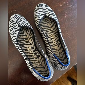 Rothys zebra print flats